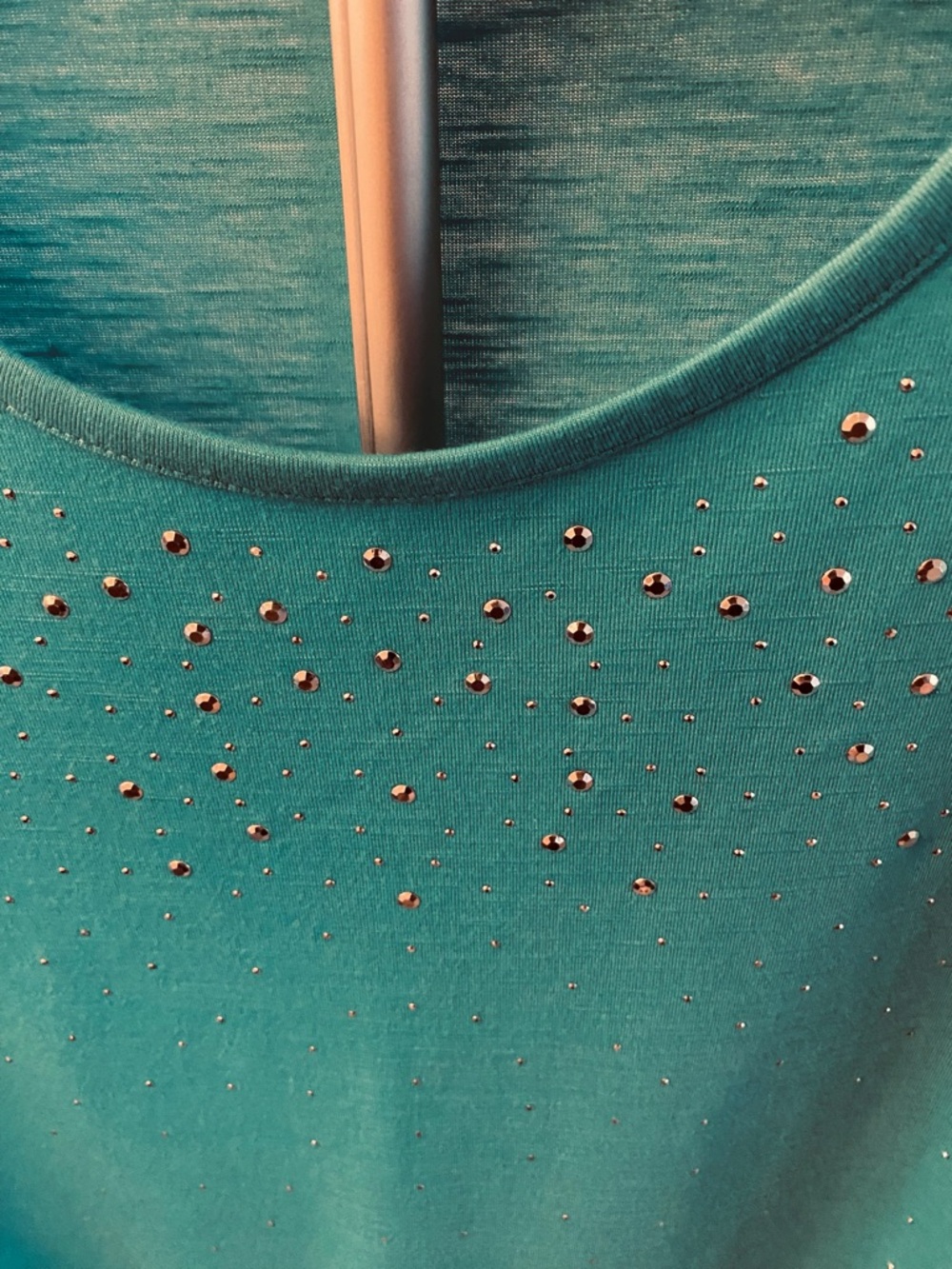 Breckenridge Blue Top With Silver Tone Embellishments - Picture 4 of 8